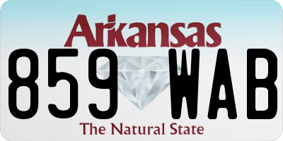 AR license plate 859WAB