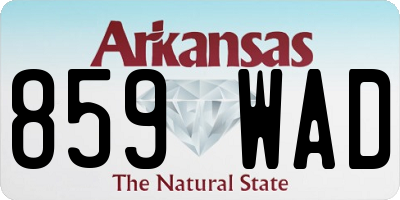 AR license plate 859WAD