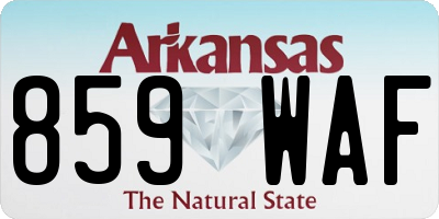 AR license plate 859WAF