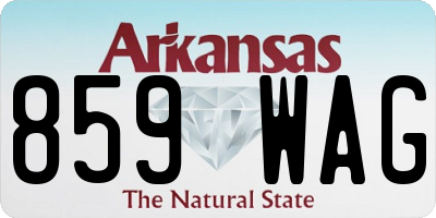 AR license plate 859WAG