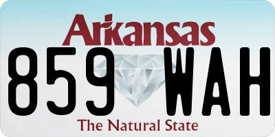 AR license plate 859WAH