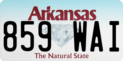 AR license plate 859WAI