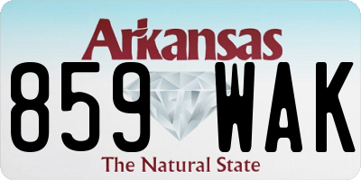 AR license plate 859WAK