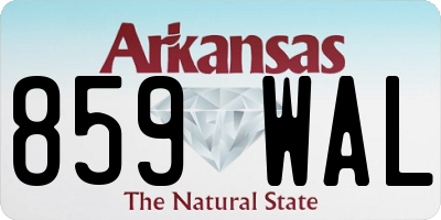 AR license plate 859WAL