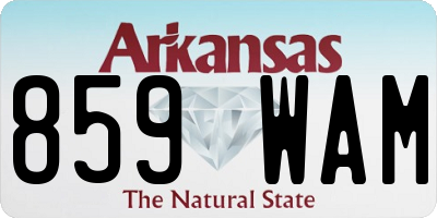 AR license plate 859WAM