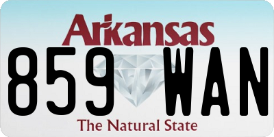 AR license plate 859WAN
