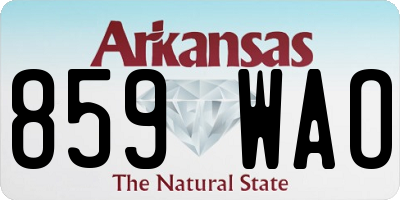 AR license plate 859WAO