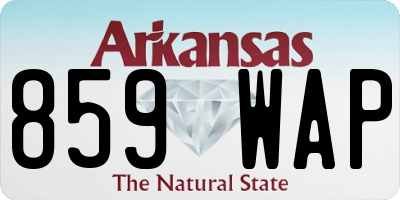AR license plate 859WAP