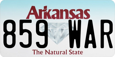 AR license plate 859WAR