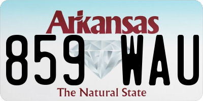 AR license plate 859WAU
