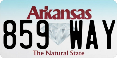 AR license plate 859WAY