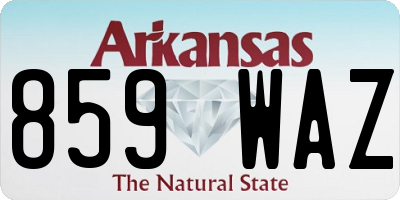 AR license plate 859WAZ