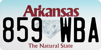 AR license plate 859WBA