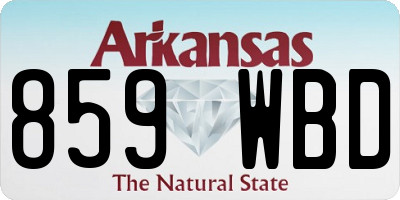 AR license plate 859WBD