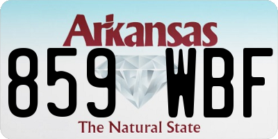 AR license plate 859WBF