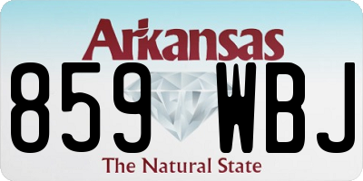 AR license plate 859WBJ