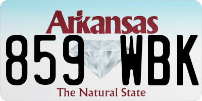 AR license plate 859WBK