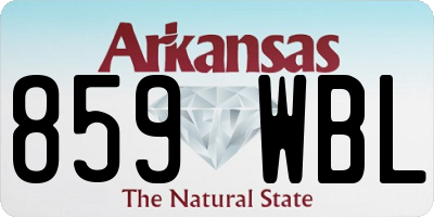 AR license plate 859WBL