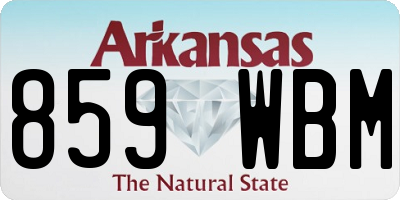 AR license plate 859WBM