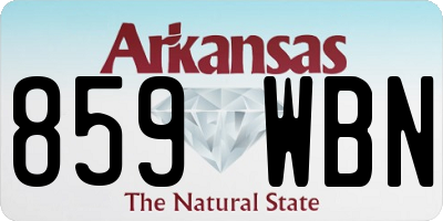 AR license plate 859WBN