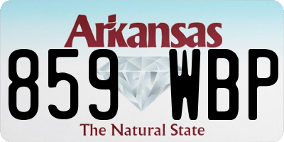 AR license plate 859WBP