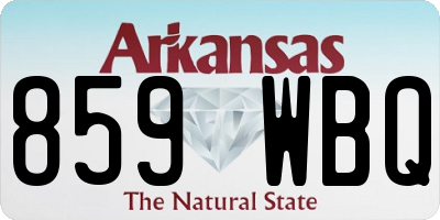 AR license plate 859WBQ
