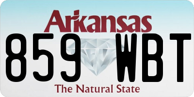 AR license plate 859WBT