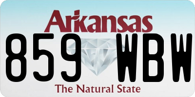 AR license plate 859WBW