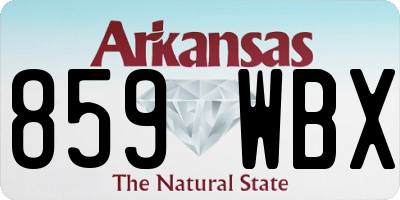 AR license plate 859WBX