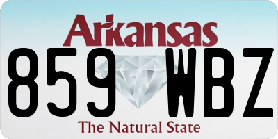 AR license plate 859WBZ