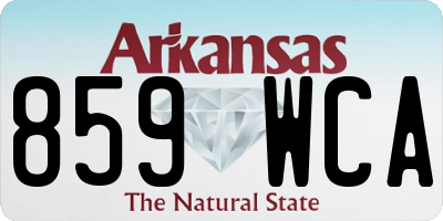 AR license plate 859WCA
