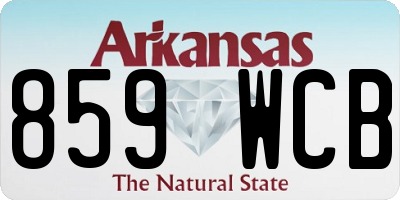 AR license plate 859WCB