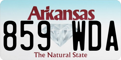 AR license plate 859WDA