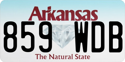 AR license plate 859WDB