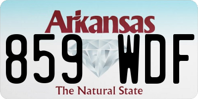 AR license plate 859WDF