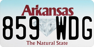 AR license plate 859WDG