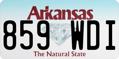AR license plate 859WDI