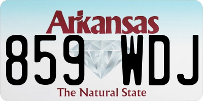 AR license plate 859WDJ