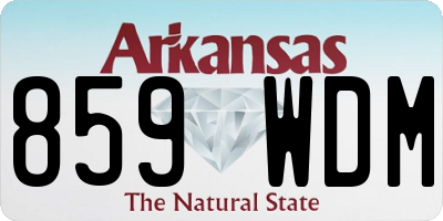 AR license plate 859WDM