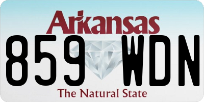 AR license plate 859WDN