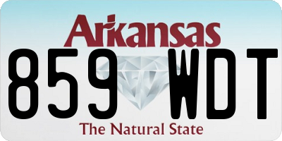 AR license plate 859WDT