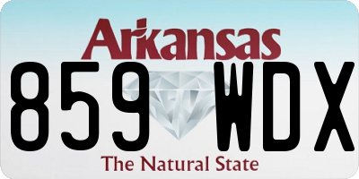 AR license plate 859WDX
