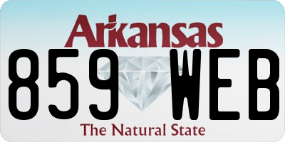 AR license plate 859WEB