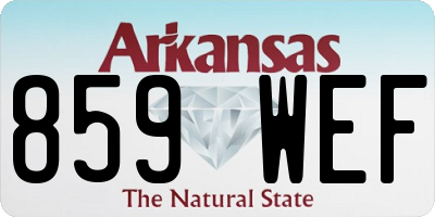 AR license plate 859WEF