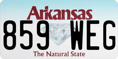 AR license plate 859WEG