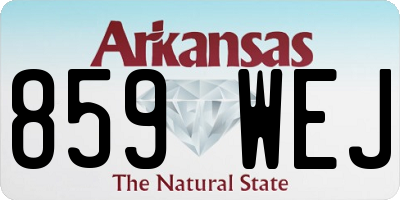 AR license plate 859WEJ
