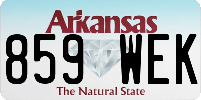 AR license plate 859WEK