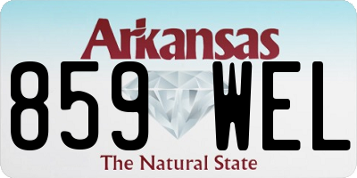 AR license plate 859WEL