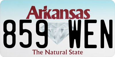 AR license plate 859WEN