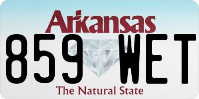AR license plate 859WET